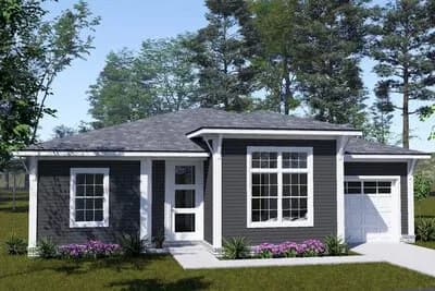 Modern Ranch House Plan with 3 Bedrooms and 2-Car Garage