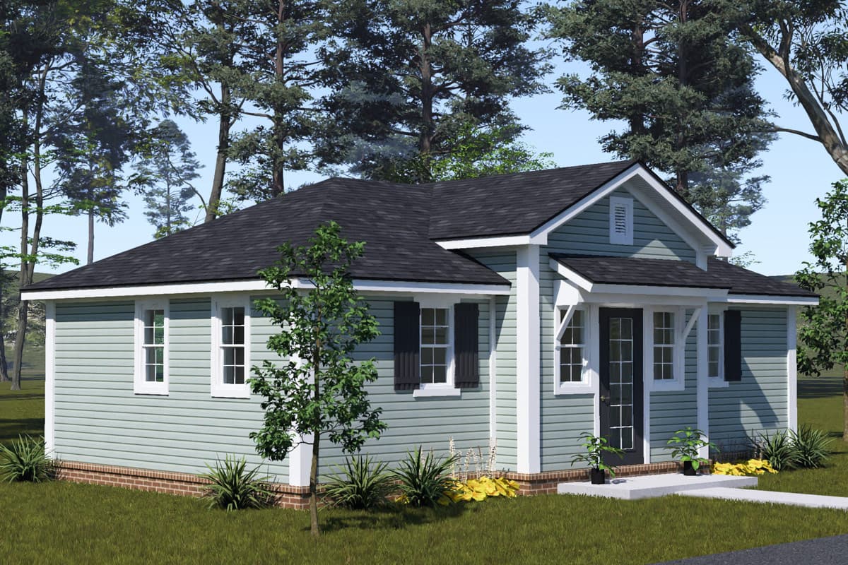 Plan 52573WM: Two Bedroom Cottage House Plan with Efficient Single Level Living - Image #6 - Cottage, Ranch