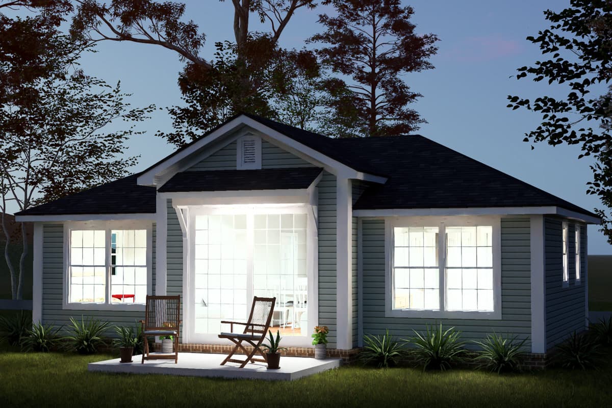 Plan 52573WM: Two Bedroom Cottage House Plan with Efficient Single Level Living - Image #9 - Cottage, Ranch
