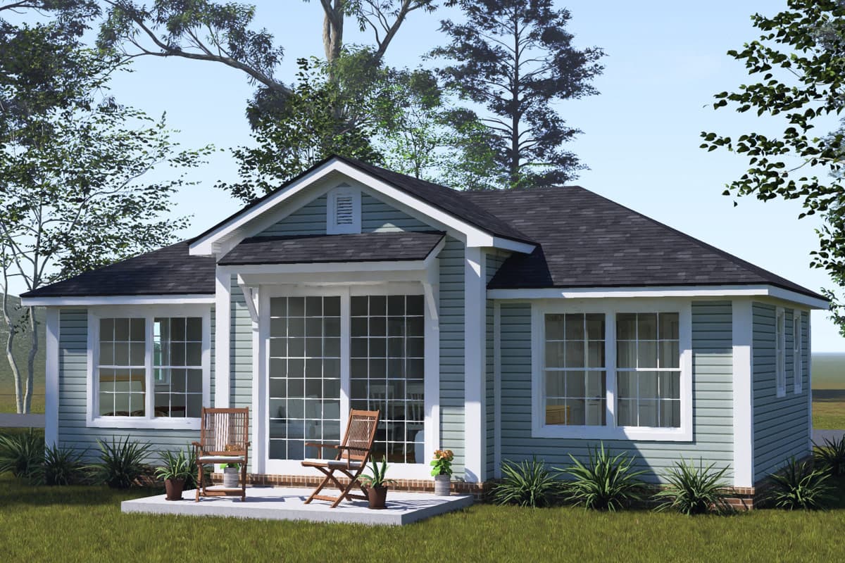 Plan 52573WM: Two Bedroom Cottage House Plan with Efficient Single Level Living - Image #7 - Cottage, Ranch