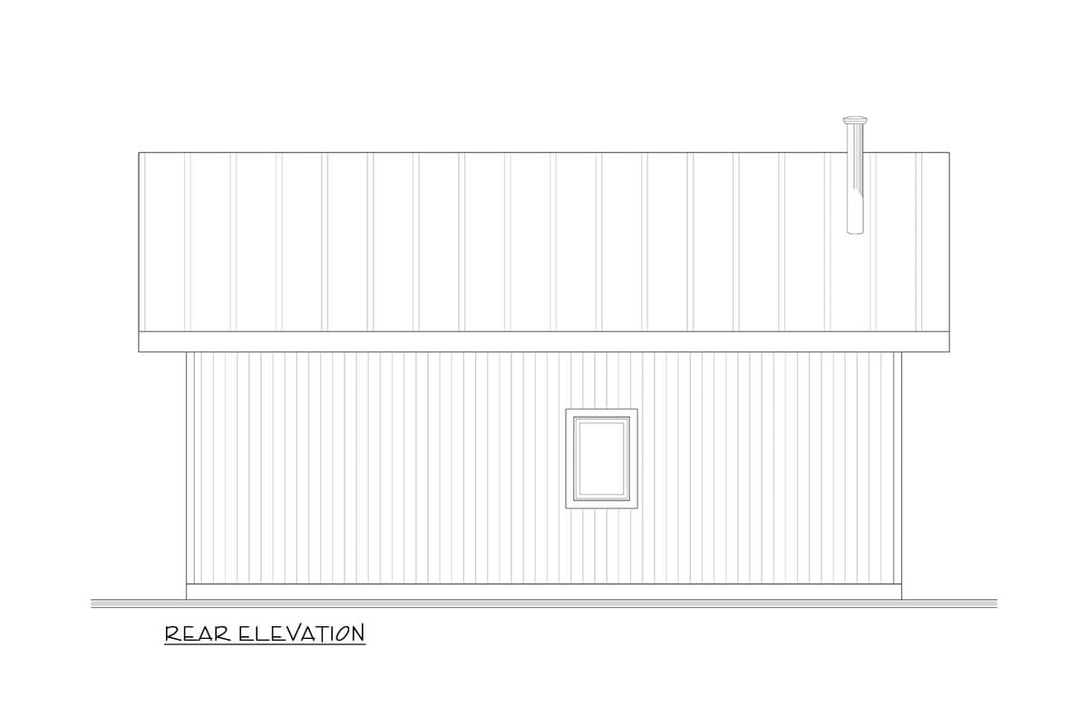 Plan 22753DR: Modern Mountain Cabin House Plan with Two Bedrooms and Open Layout - Image #5 - Cabin, Modern, Mountain, Rustic, Vacation