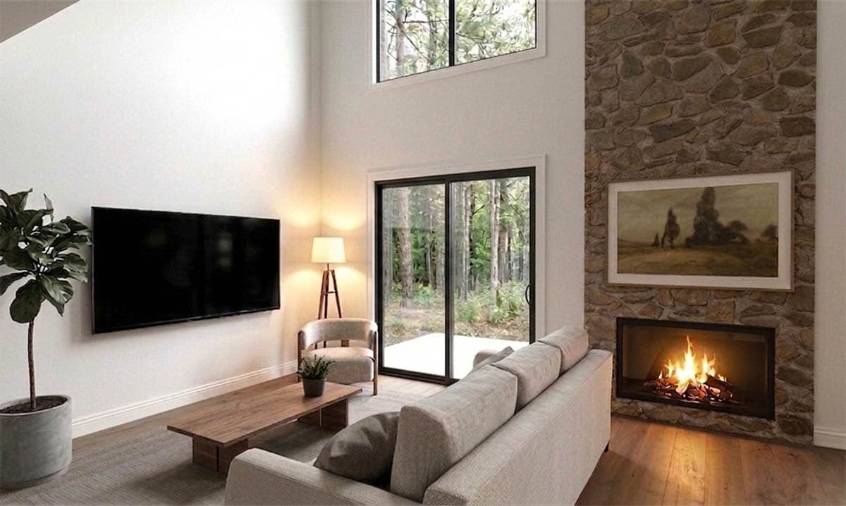 Plan 22754DR: Modern Rustic House Plan Featuring Two Bedrooms and Contemporary Design - Image #2 - Contemporary, Modern, Rustic