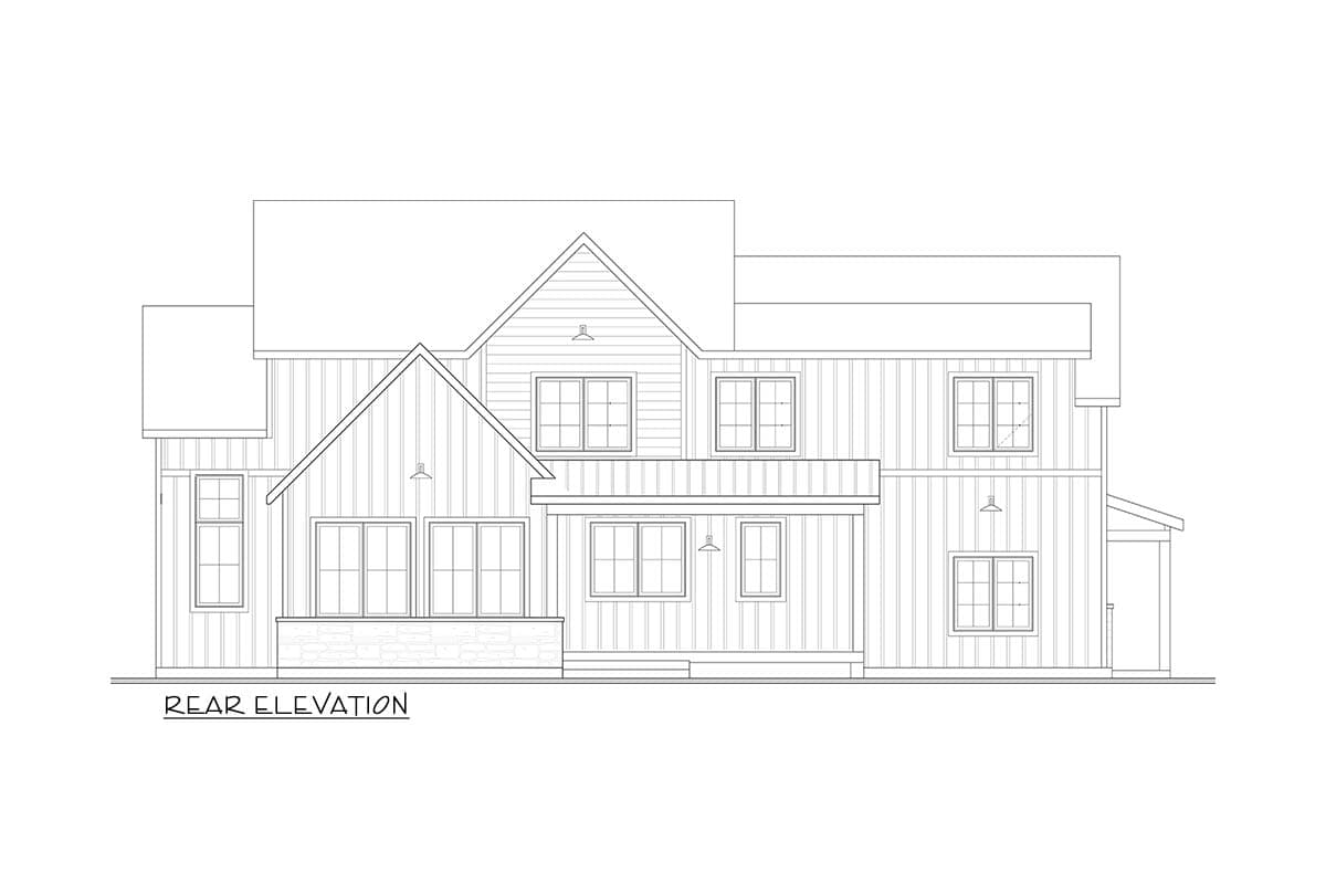 Plan 22755DR: Modern Farmhouse House Plan with 4 Bedrooms and 2,780 Square Feet - Image #2 - Farmhouse, Modern Farmhouse, New American