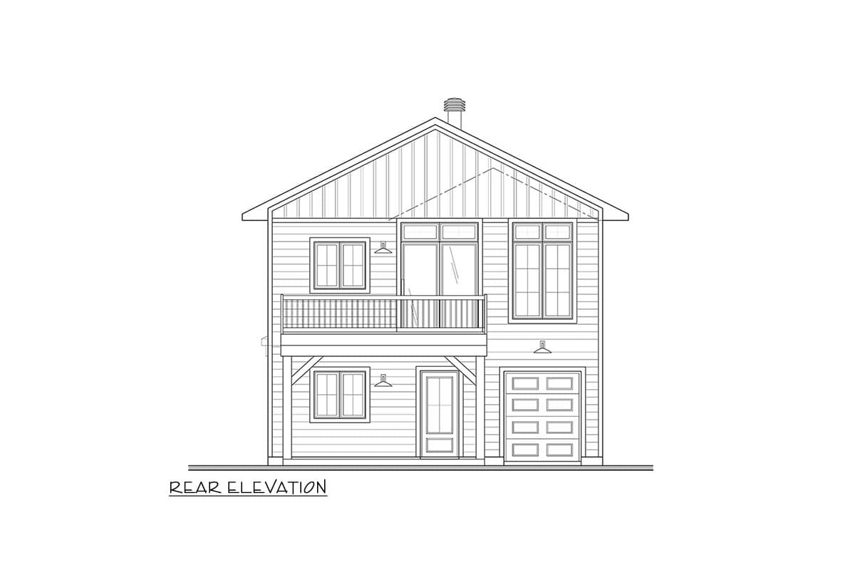 Plan 22756DR: Modern Farmhouse House Plan with Two Bedrooms and Tandem Garage - Image #2 - Farmhouse, Modern Farmhouse, Traditional