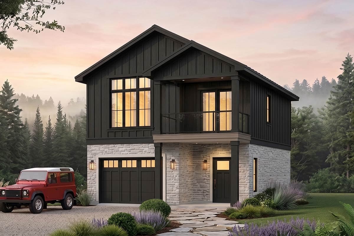 Plan image - 22757DR:Two Bedroom Country House Plan Featuring a Two Car Garage