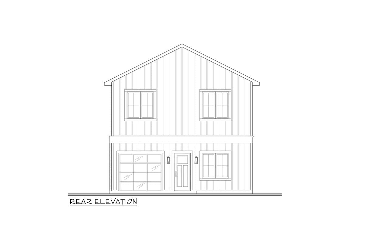 Plan 22757DR: Two Bedroom Country House Plan Featuring a Two Car Garage - Image #2 - Country, Traditional