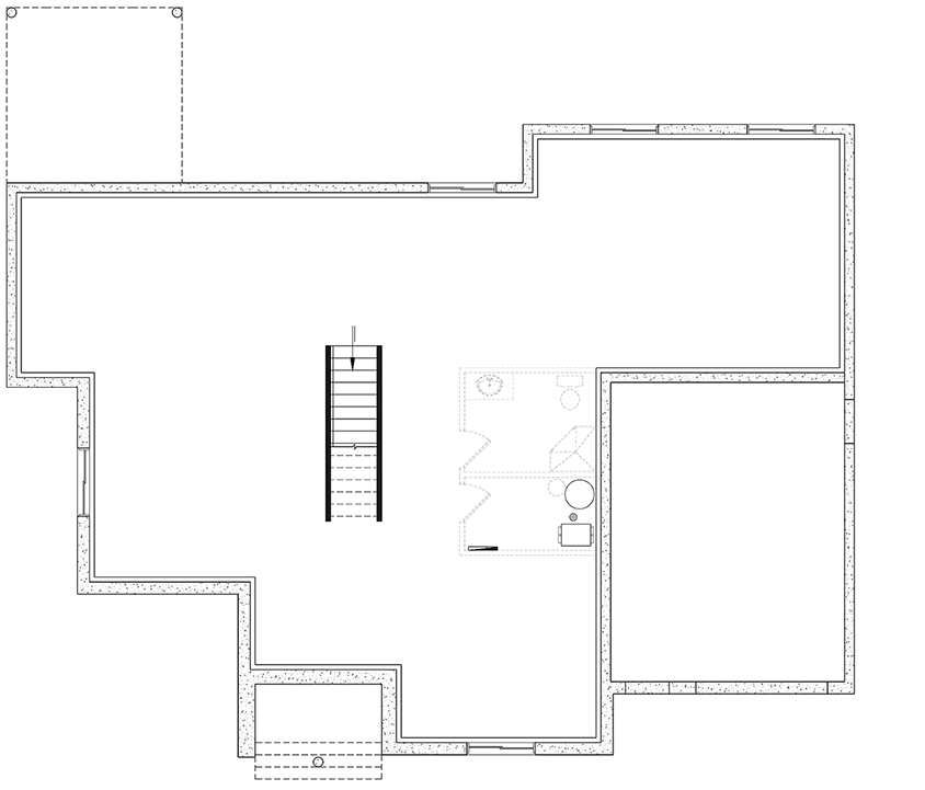 Plan 22759DR: Charming Two Bedroom Country Farmhouse Ranch House Plan - Floor Plan - Unfinished Basement - Country, Farmhouse, Ranch