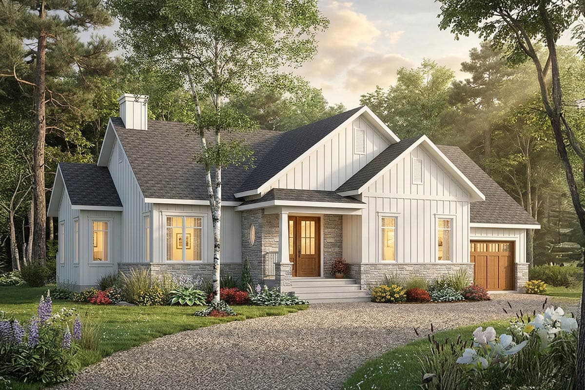 Plan image - 22759DR:Charming Two Bedroom Country Farmhouse Ranch House Plan