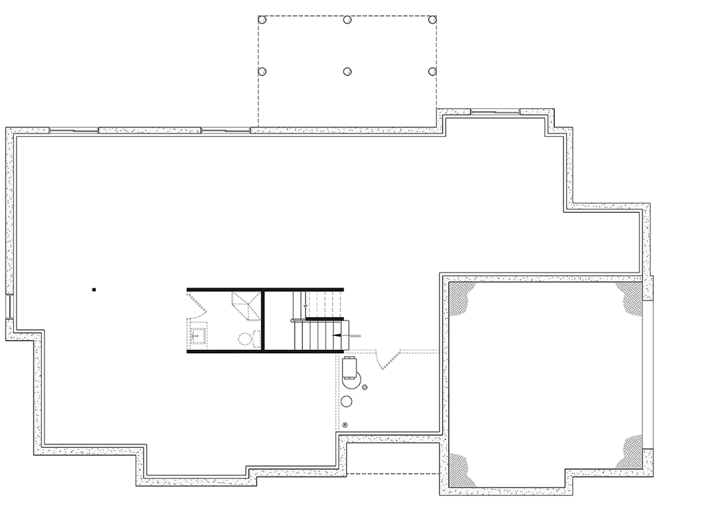 Plan 22760DR: Craftsman Northwest House Plan with Three Bedrooms and Two-Car Garage - Floor Plan - Basement - Craftsman, New American, Northwest