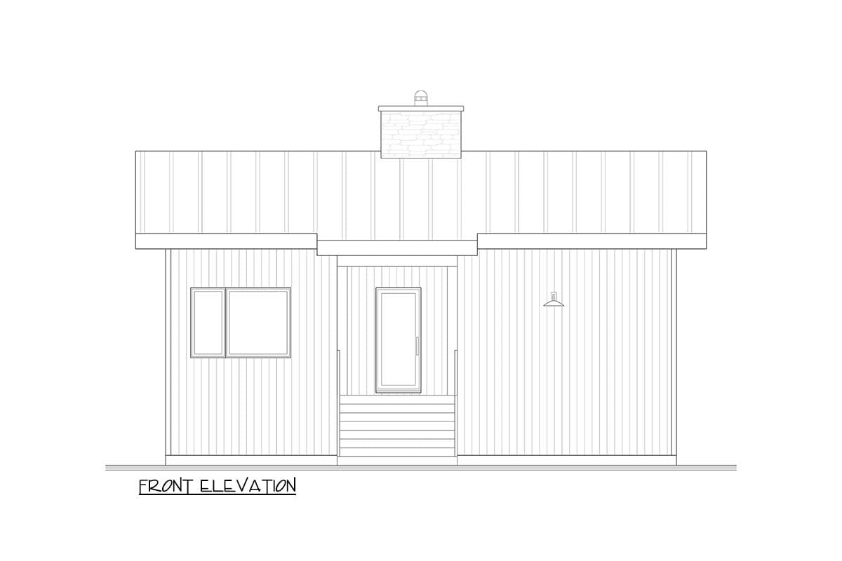 Plan 22762DR: Contemporary Three Bedroom Modern Vacation House Plan with Two Story Great Room - Image #9 - Contemporary, Modern, Vacation