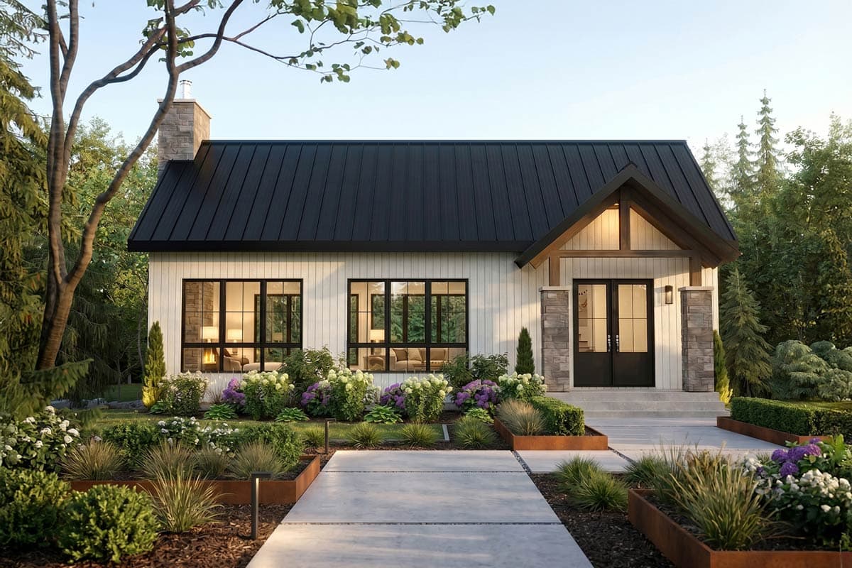 Plan image - 22763DR:Country Farmhouse House Plan with Four Bedrooms and Walkout Basement