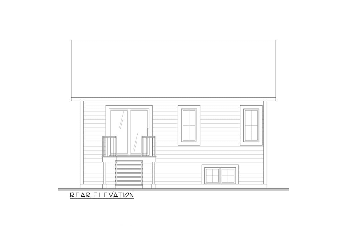 Plan 22764DR: Charming Two-Bedroom Farmhouse Cottage House Plan with Efficient Layout - Image #6 - Cottage, Country, Farmhouse