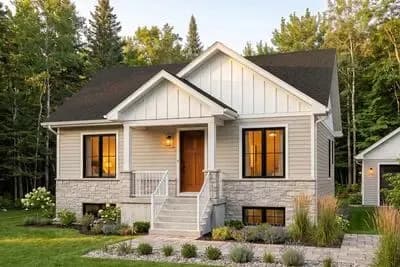 Charming Two-Bedroom Farmhouse Cottage House Plan with Efficient Layout