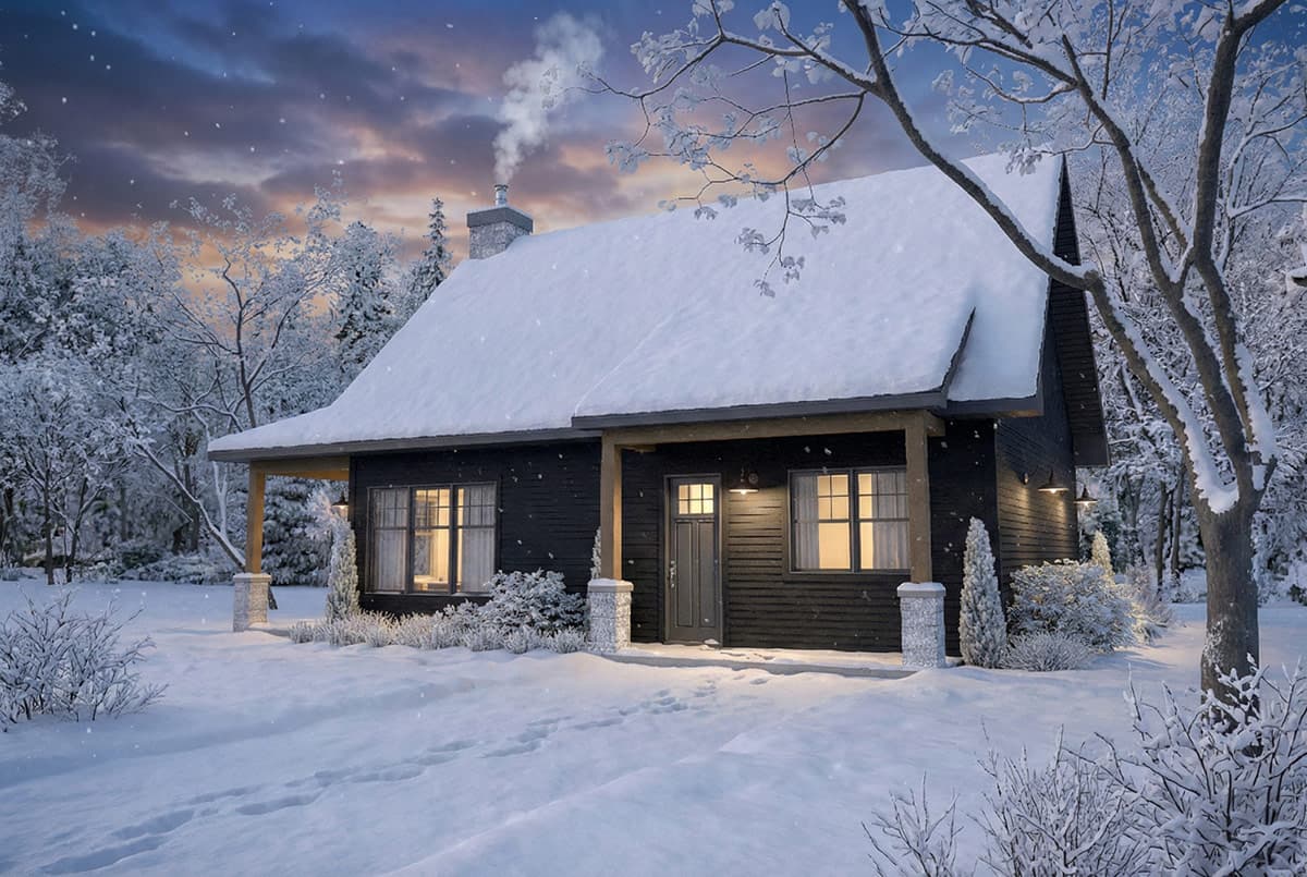 Plan 22767DR: Rustic Cottage House Plan with Two Bedrooms and Loft - Image #5 - Cabin, Cottage, Rustic
