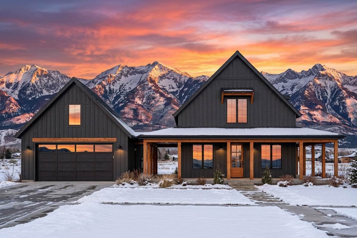 Plan 818211JSS: Modern Farmhouse House Plan with 3 Bedrooms and Wraparound Porch - Image #2 - Country, Craftsman, Farmhouse, Modern Farmhouse, Mountain
