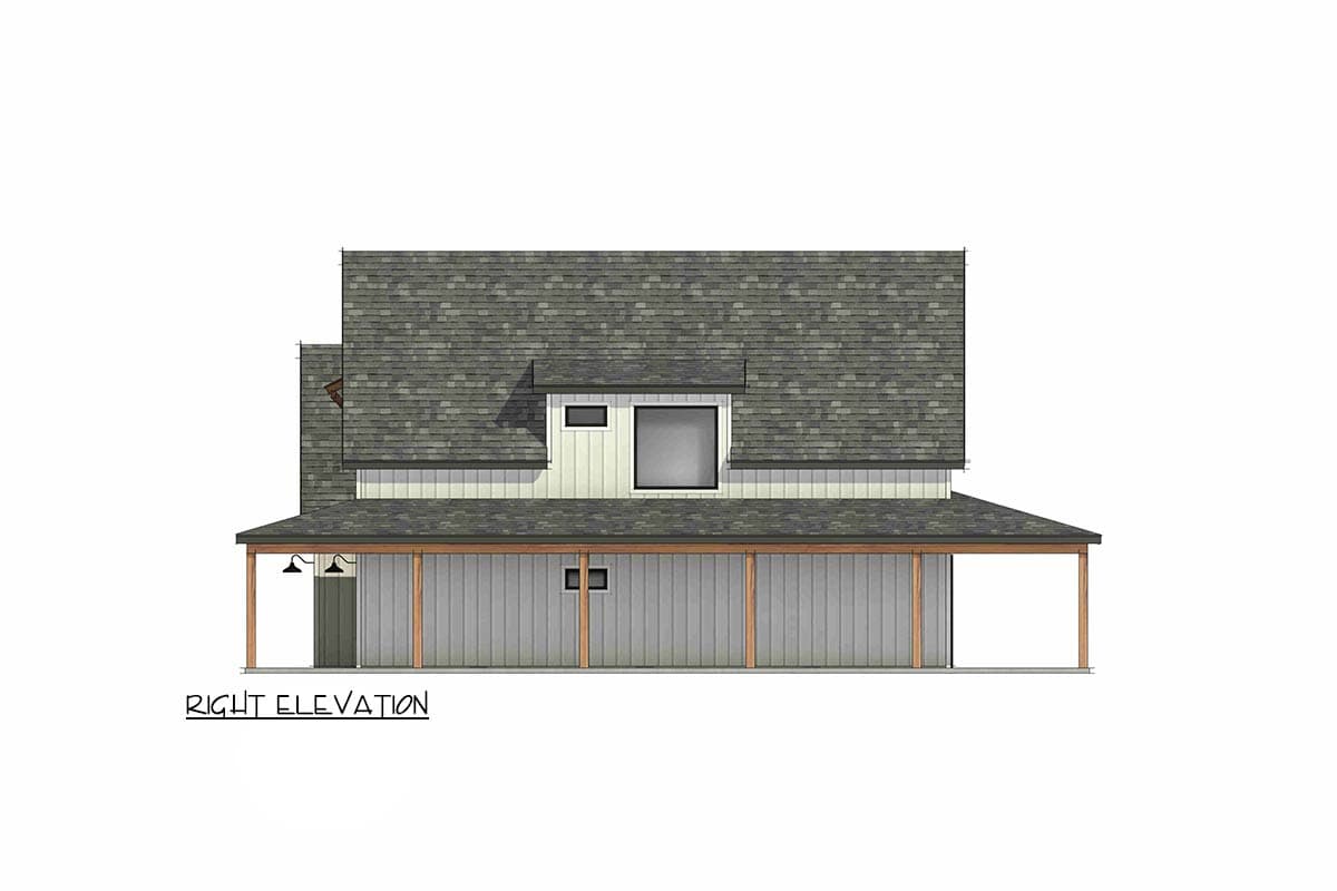 Plan 818211JSS: Modern Farmhouse House Plan with 3 Bedrooms and Wraparound Porch - Image #7 - Country, Craftsman, Farmhouse, Modern Farmhouse, Mountain