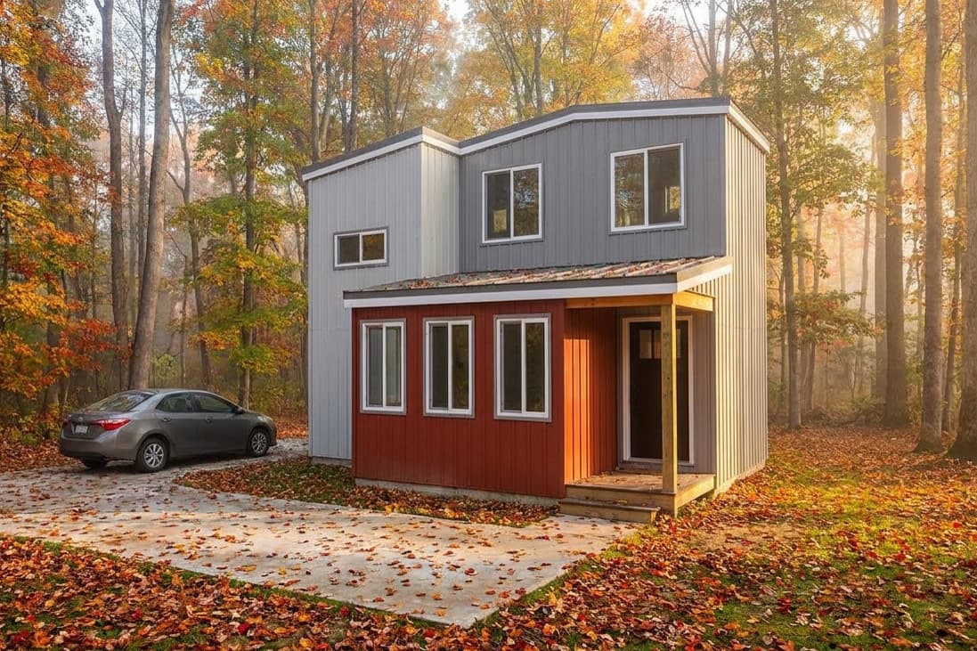 Plan 431006BOX: Boxes-Built Modern Tiny House Plan with Two Bedrooms and Loft - Image #1 - Contemporary, Modern, Mountain, Transitional, Vacation