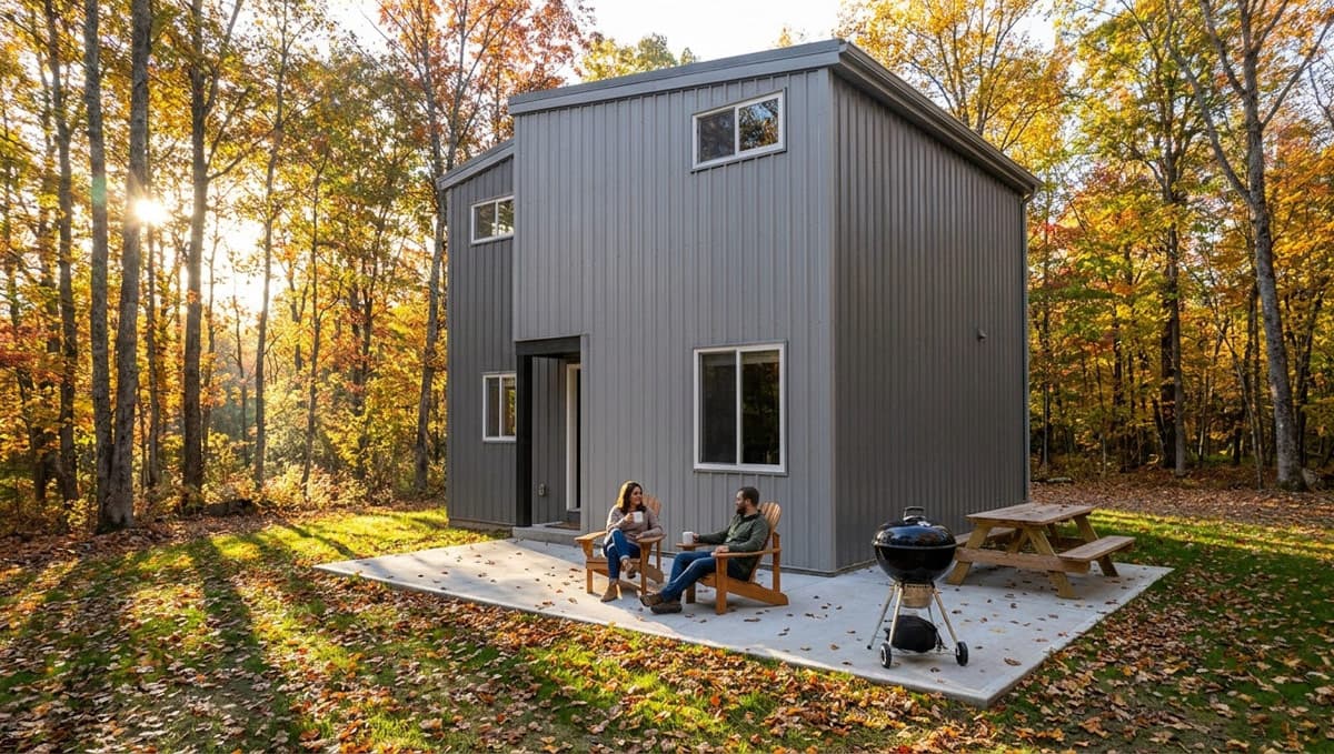 Plan 431006BOX: Boxes-Built Modern Tiny House Plan with Two Bedrooms and Loft - Image #2 - Contemporary, Modern, Mountain, Transitional, Vacation