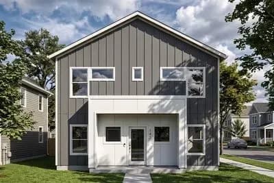 Traditional Triplex House Plan Featuring Three Modern Two-Bedroom Units