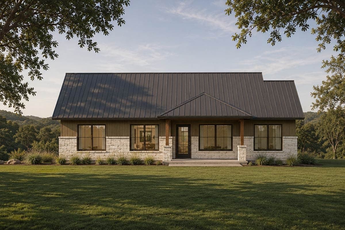 Plan 150030HRP: Three Bedroom Farmhouse House Plan with Two Car Garage - Image #6 - Country, Farmhouse, New American, Ranch, Rustic