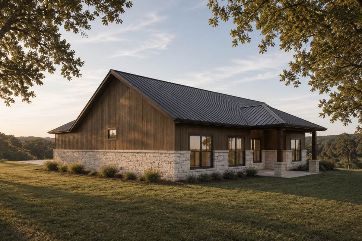 Plan 150030HRP: Three Bedroom Farmhouse House Plan with Two Car Garage - Image #5 - Country, Farmhouse, New American, Ranch, Rustic