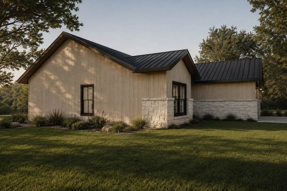 Plan 150031HRP: Charming Three-Bedroom Farmhouse House Plan with Split Bedroom Layout - Image #2 - Country, Craftsman, Farmhouse, New American, Ranch