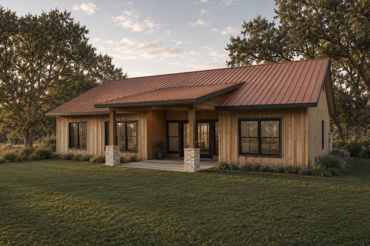 Plan 150032HRP: Three Bedroom New American Ranch House Plan with Two-Car Garage - Image #5 - Craftsman, Mountain, New American, Ranch
