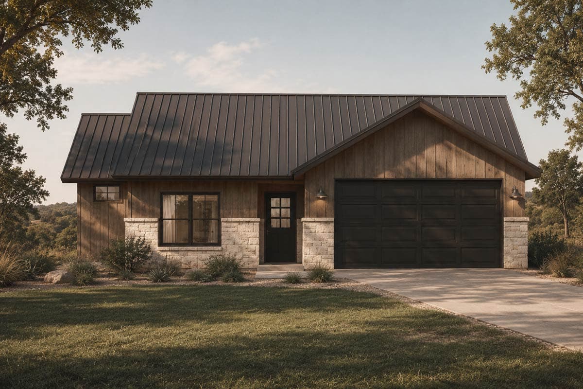 Plan image - 150033HRP:Mountain Ranch House Plan with 3 Bedrooms and 2 Baths