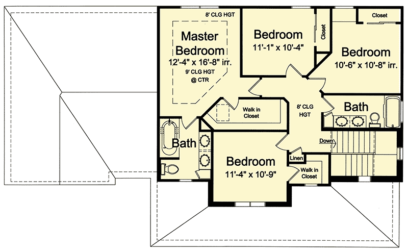 Plan 39172ST: Family Friendly Home Plan - Floor Plan - 2nd Floor - Country, Farmhouse, Traditional