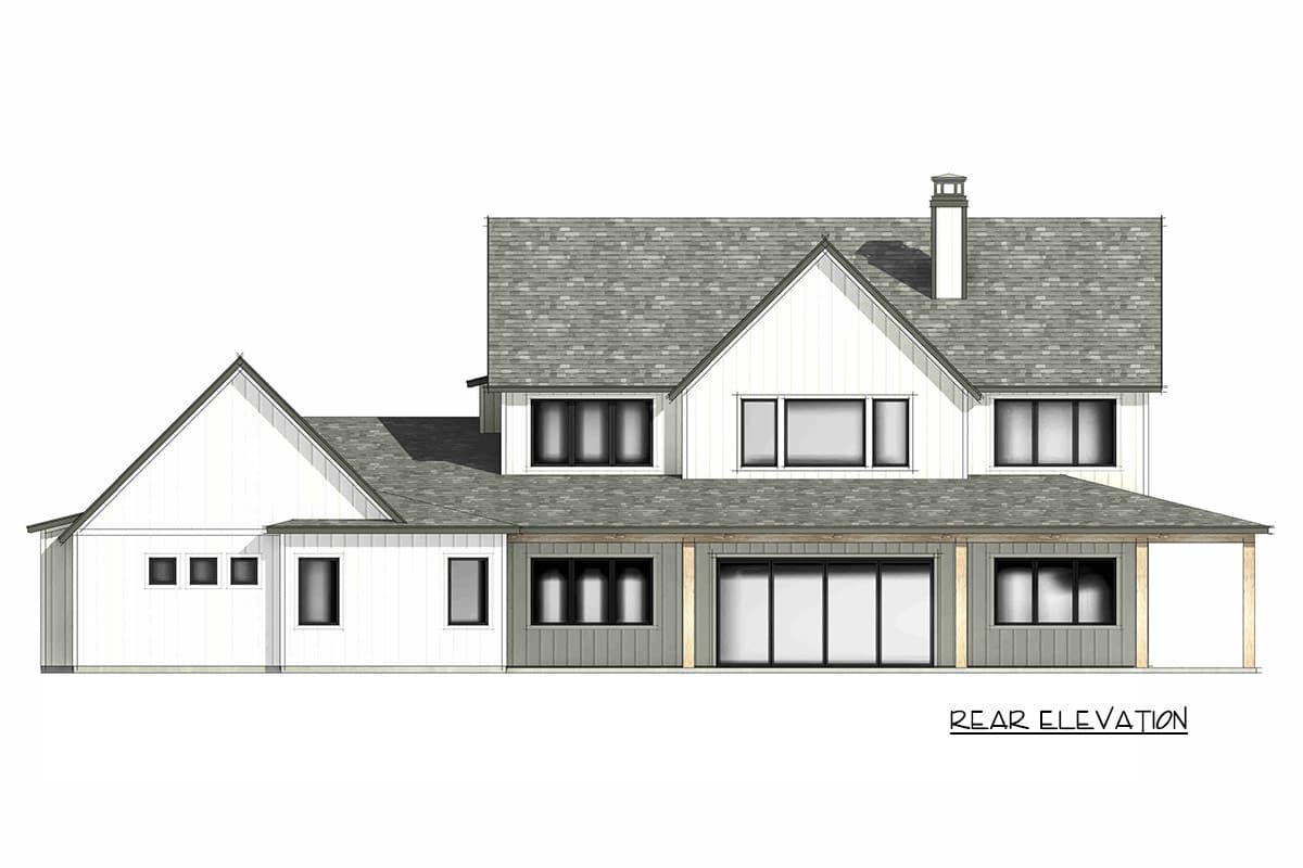 Plan 818212JSS: Spacious Modern Farmhouse House Plan with Five Bedrooms and Wraparound Porch - Image #7 - Country, Craftsman, Farmhouse, Modern Farmhouse