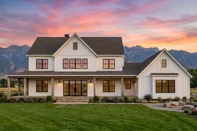 Spacious Modern Farmhouse House Plan with Five Bedrooms and Wraparound Porch