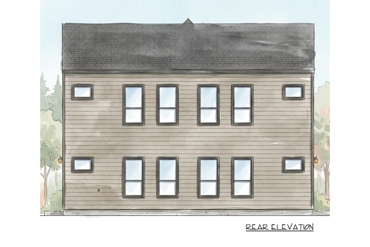 Plan 100375GHR: Transitional Two-Unit Multifamily House Plan with Three Bedrooms Per Unit - Image #3 - Contemporary, Transitional
