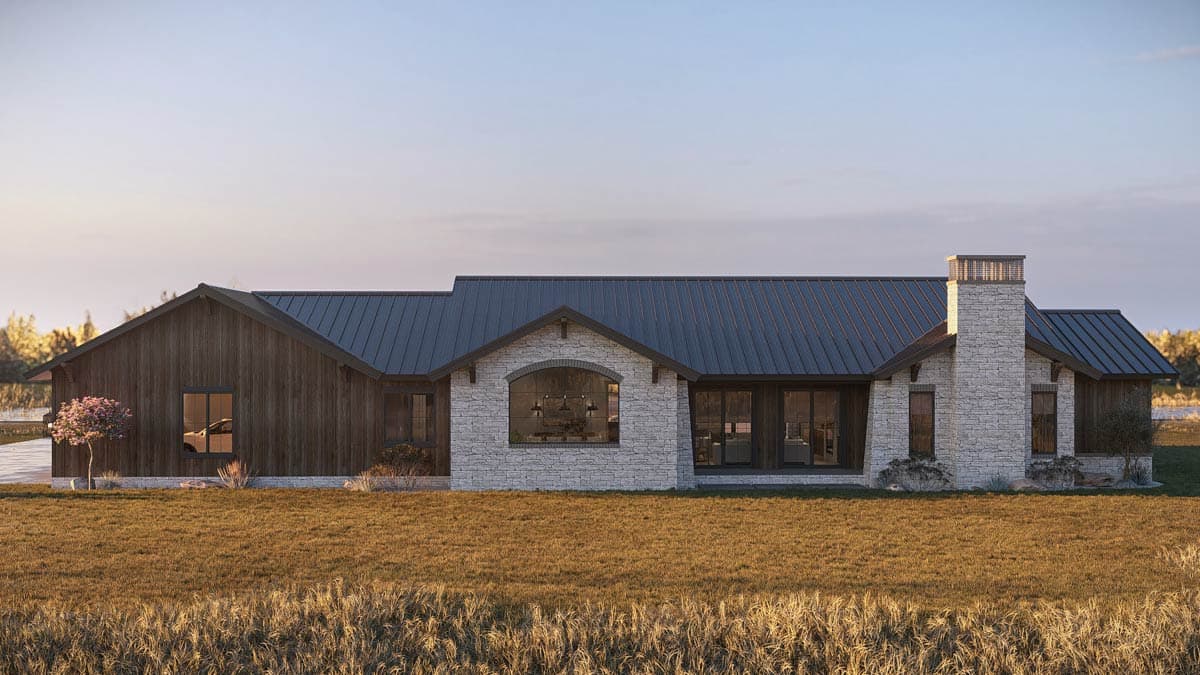 Plan 623657DJ: Hill Country House Plan with 3 Bedrooms and 3-Car Garage - Image #6 - Hill Country, New American