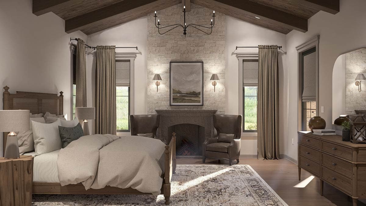 Plan 623657DJ: Hill Country House Plan with 3 Bedrooms and 3-Car Garage - Image #23 - Hill Country, New American