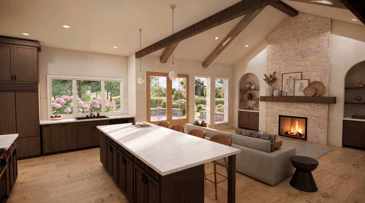 Plan 600022PDZ: Modern Farmhouse House Plan with 3 Bedrooms and 3-Car Garage - Image #5 - Modern Farmhouse, New American, Southern