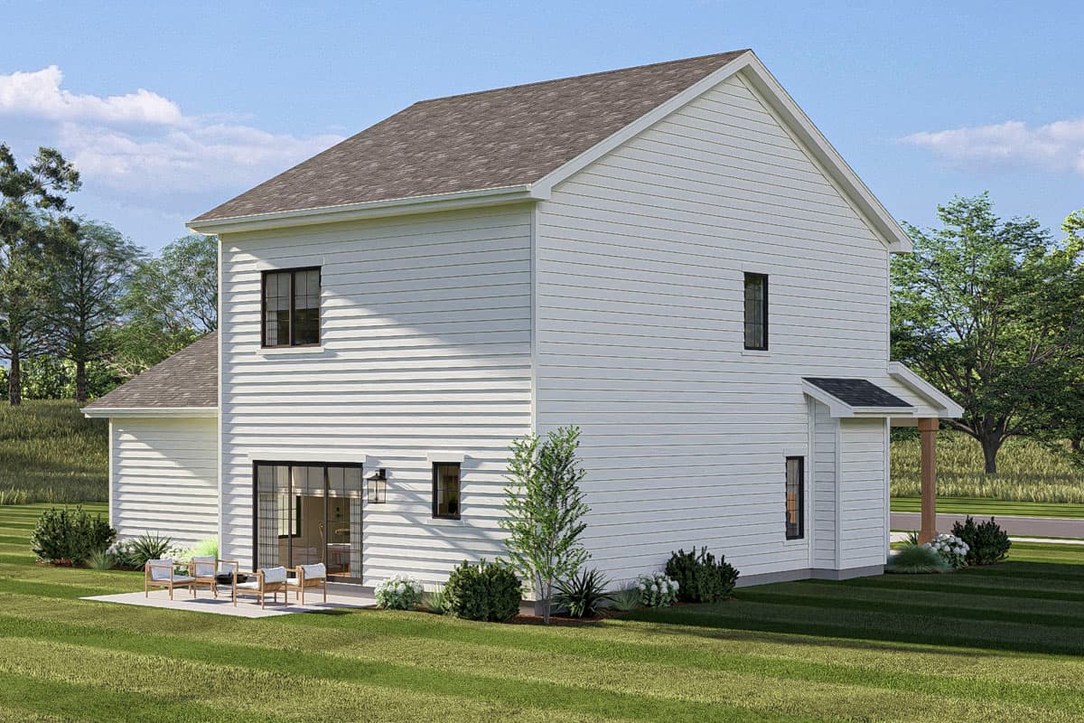 Plan 623658DJ: Two-Story Farmhouse House Plan with Three Bedrooms and Two-Car Garage - Image #6 - Country, Farmhouse, Traditional