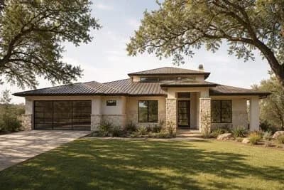Coastal Contemporary House Plan with 4 Bedrooms and Expansive Rear Porch