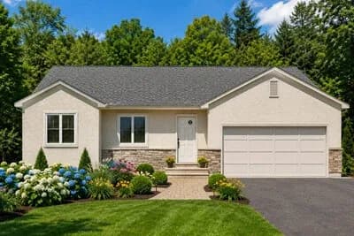 Traditional Ranch House Plan with 4 Bedrooms and Two-Car Garage