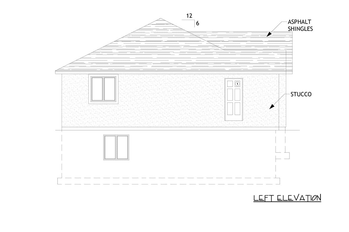 Plan 849115PGE: Traditional Two Bedroom House Plan with Two Car Garage - Image #3 - Ranch, Traditional