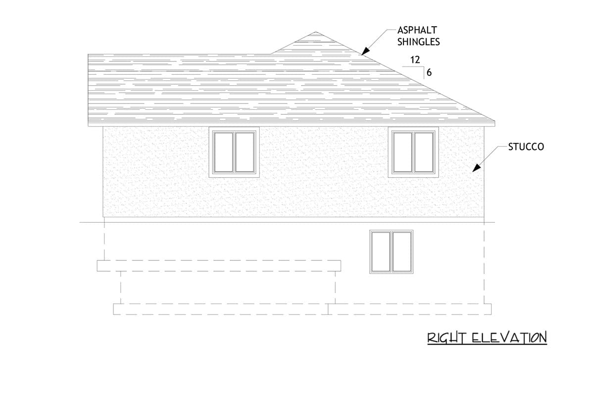 Plan 849115PGE: Traditional Two Bedroom House Plan with Two Car Garage - Image #5 - Ranch, Traditional