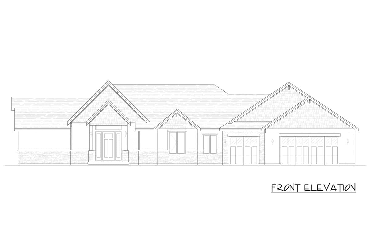 Plan 849116PGE: Craftsman Mountain House Plan with 3-Car Garage and Private Primary Suite - Image #5 - Craftsman, Mountain, Traditional