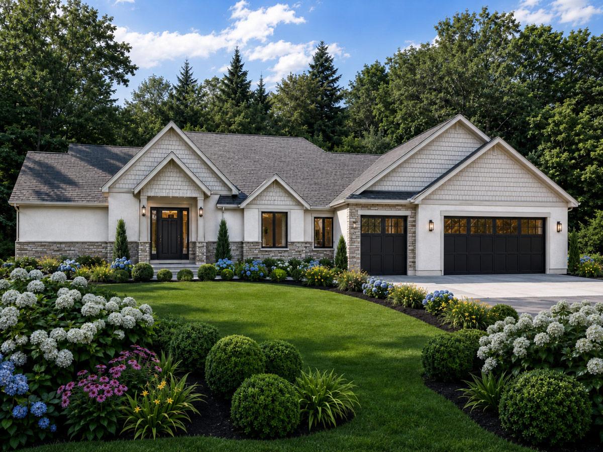 Plan 849116PGE: Craftsman Mountain House Plan with 3-Car Garage and Private Primary Suite - Image #3 - Craftsman, Mountain, Traditional