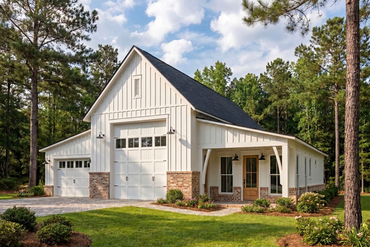 Plan image - 52052HZ:Charming 1-Bedroom Farmhouse Garage Plan with 630 Sq Ft and RV Garage