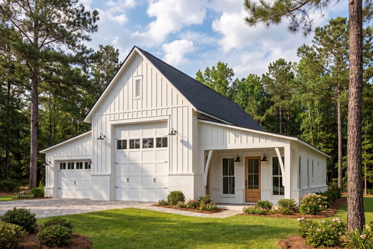 Plan 52052HZ: Charming 1-Bedroom Farmhouse Garage Plan with 630 Sq Ft and RV Garage - Image #4 - Country, Farmhouse, Southern