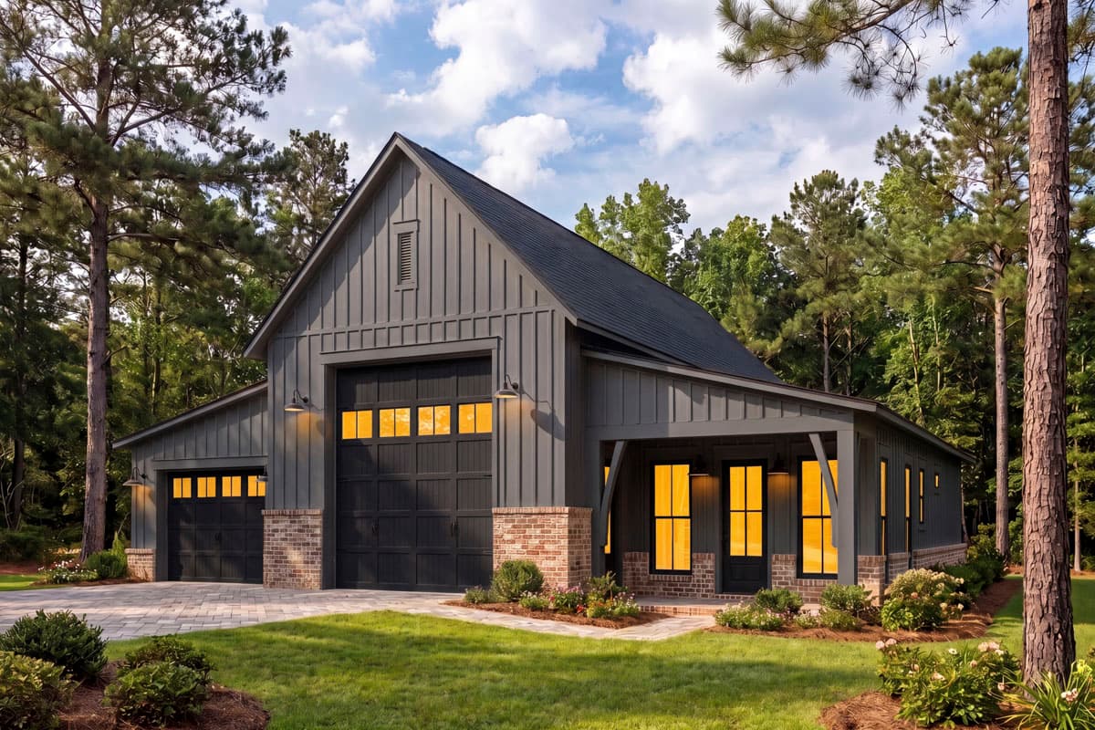 Plan 52052HZ: Charming 1-Bedroom Farmhouse Garage Plan with 630 Sq Ft and RV Garage - Image #5 - Country, Farmhouse, Southern