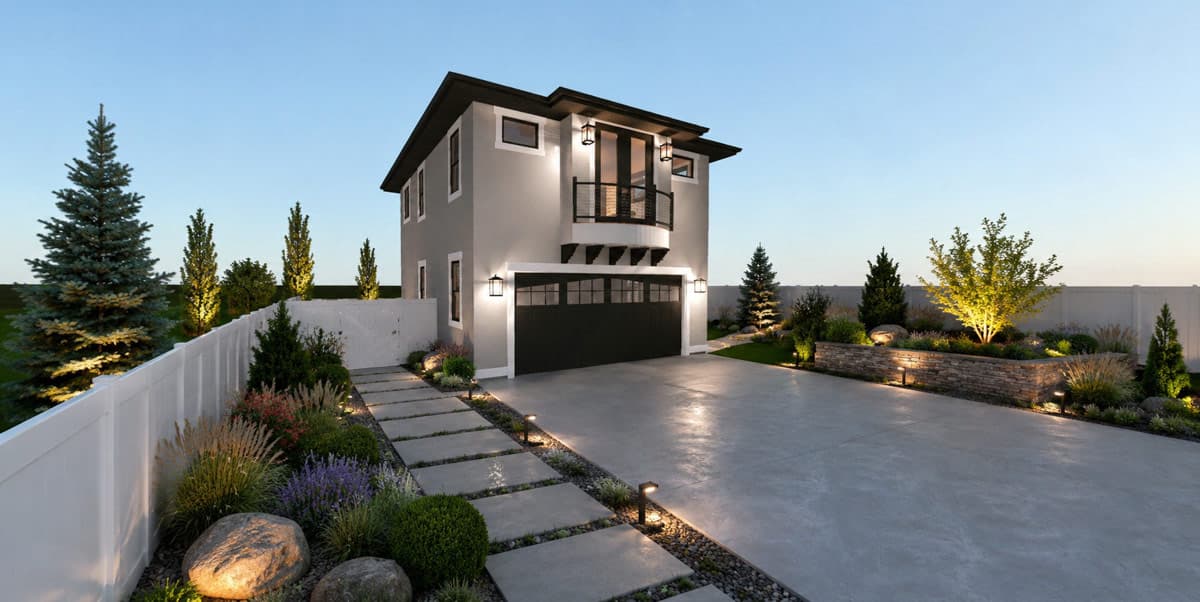 Plan 61762UT: Contemporary Mediterranean House Plan with One Bedroom and Two-Car Garage - Image #4 - Coastal, Contemporary, Mediterranean