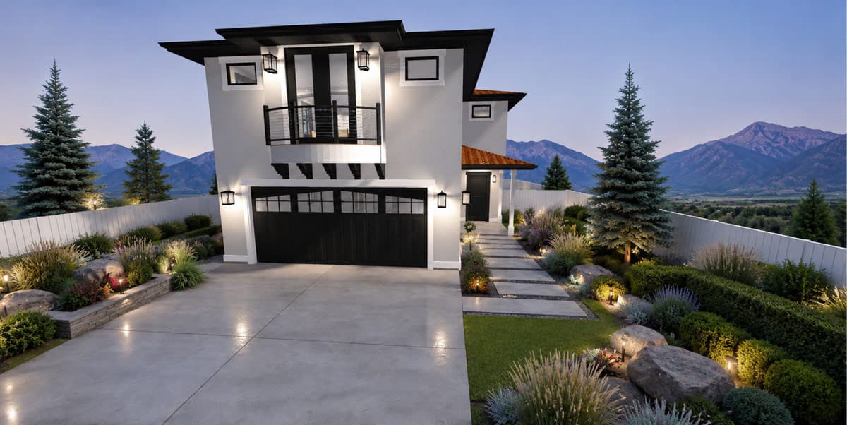 Plan 61762UT: Contemporary Mediterranean House Plan with One Bedroom and Two-Car Garage - Image #3 - Coastal, Contemporary, Mediterranean