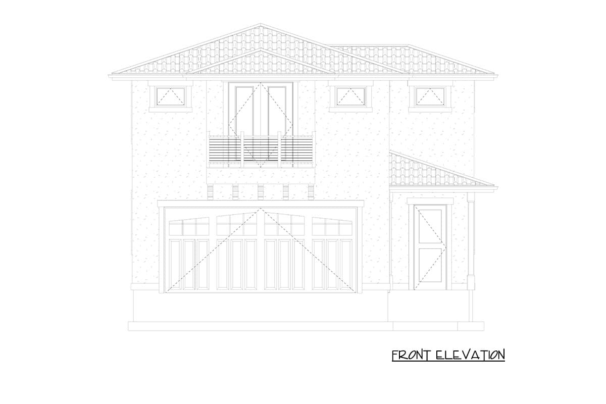 Plan 61762UT: Contemporary Mediterranean House Plan with One Bedroom and Two-Car Garage - Image #19 - Coastal, Contemporary, Mediterranean