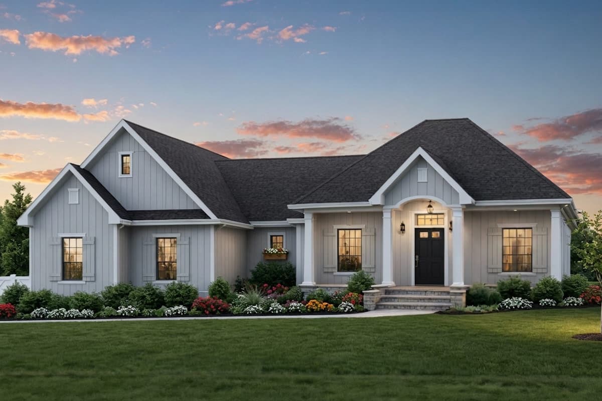 Plan image - 51389MM:Spacious Country Ranch House Plan with Four Bedrooms and Bonus Room