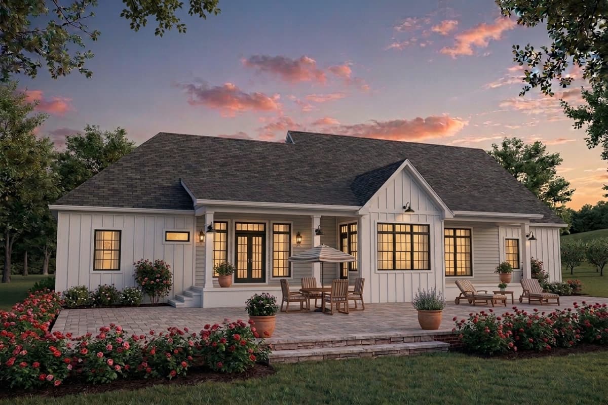 Plan 51390MM: Country Ranch House Plan with Three Bedrooms and Bonus Room - Image #2 - Country, Ranch, Traditional